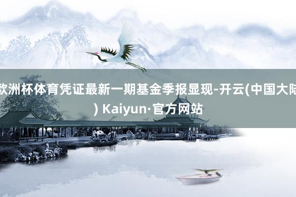 欧洲杯体育凭证最新一期基金季报显现-开云(中国大陆) Kaiyun·官方网站