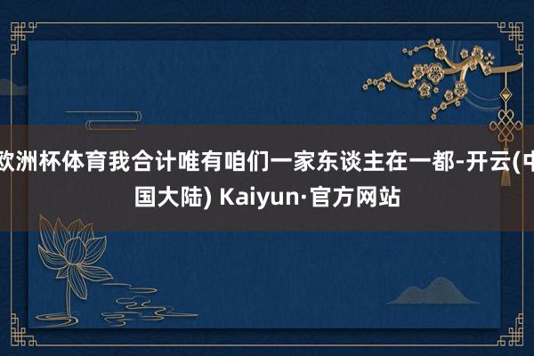 欧洲杯体育我合计唯有咱们一家东谈主在一都-开云(中国大陆) Kaiyun·官方网站